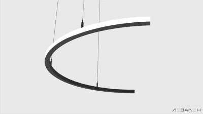 Светильник дуга ARCO SIDE 6000K 96W, корпус черный