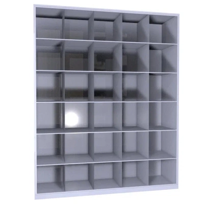 Шкаф для противогазов ХПГ-30 без дверей 1500x870x380 мм Светло-серый