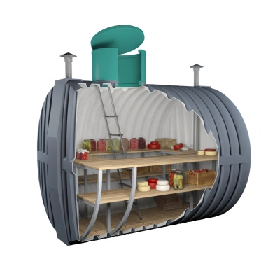 Готовый бесшовный пластиковый погреб 