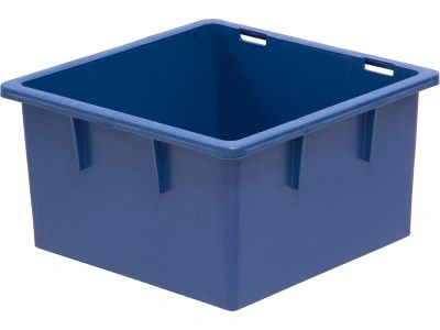 Ящик сплошной 385×385×225 мм, объем 23 л., арт.: 415, синий, код: 04777