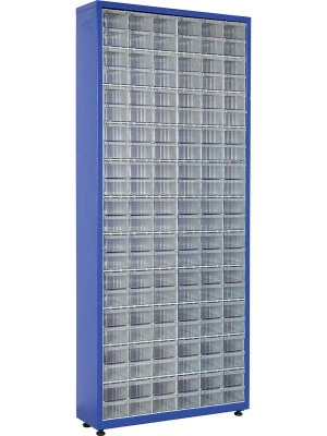 Шкаф со сплошными ящиками 780×230×1810 мм, объем  л., арт.: TMD2-K, синий, код: 20158