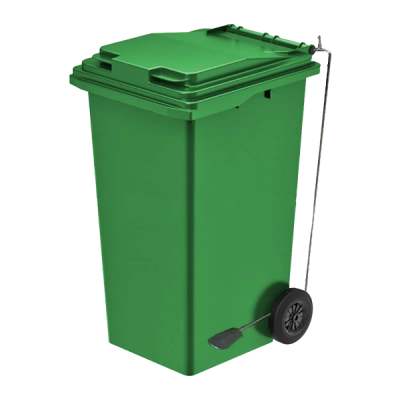 Мусорный контейнер 240л. на 2 колесах с педалью 