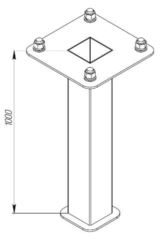 Закладная деталь для спортивного оборудования «Фристайл» 0,5 м (М)