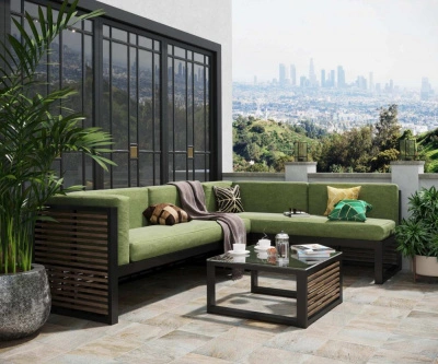 Диван угловой «Параллель» 1 Ангарская сосна