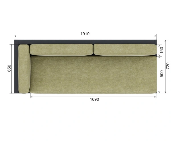 Диван «Параллель» 1 Ангарская сосна