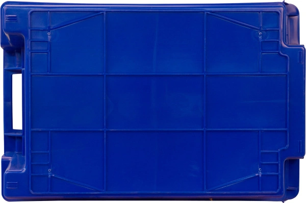 Ящик сплошной 600×400×200 мм, объем 37 л., арт.: 206, синий, код: 02263