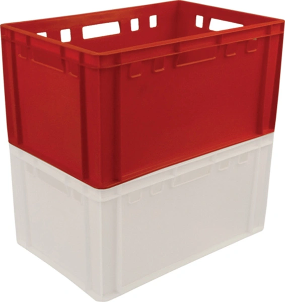 Ящик сплошной 600×400×300 мм, объем 51 л., арт.: 210, синий, код: 06925, Е3 (евроформат)