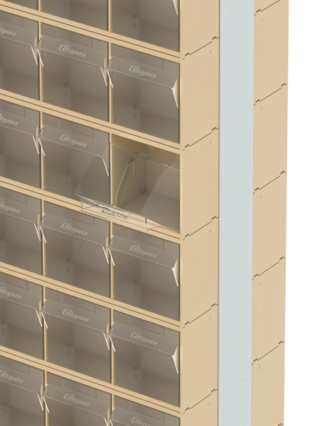 Стойка бежевая двусторонняя напольная  Стелла-техник 406-00-14-00-B