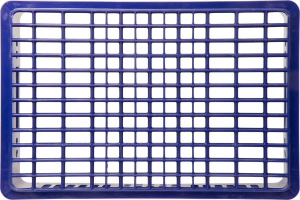 Ящик перфорированный 600×400×150, арт.: 418, объём 28, синий, код: 15657