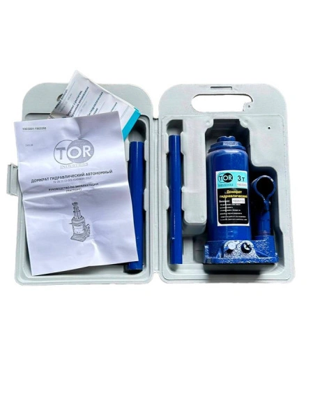 Домкрат гидравлический TOR ДГ-3 г/п 3,0 т (в пластиковом кейсе)