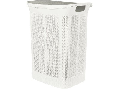 Корзина 430х340х590 50л. для белья, с откидной крышкой, стенки перф, код: 36154