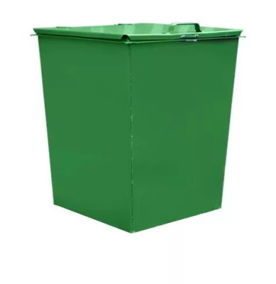 Металлический контейнер 0,75 куб.м с крышкой и без колес