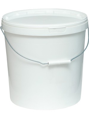 Ведро п/п 20л. круглое, с белой крышкой, с ручкой металл цв. (Ведро п/п 20л. круглое, с белой крышкой, с ручкой металл цв. ), арт. ВП 20А, код: 28100