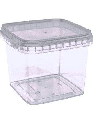 Ведро квадратное 1,15 л, арт. ВПк 1,15 прозр, код: 21489